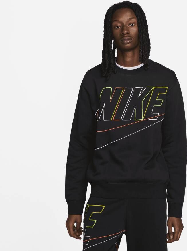 Nike Club Fleece+ Herentop met ronde hals Zwart