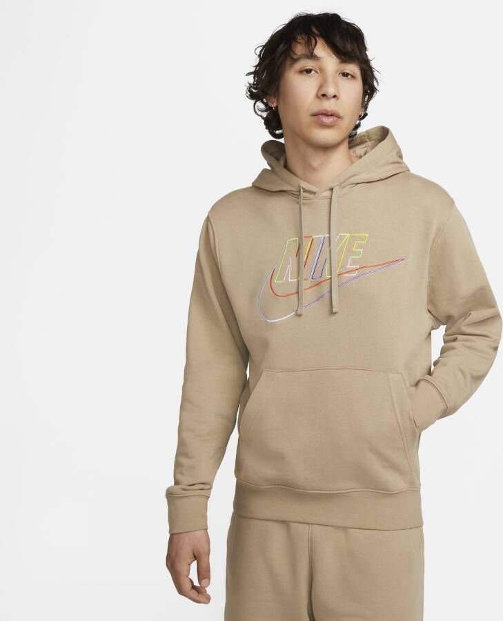 Nike Club Fleece hoodie van sweatstof voor heren Bruin