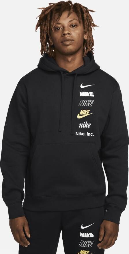 Nike Club Fleece Hoodie voor heren Zwart