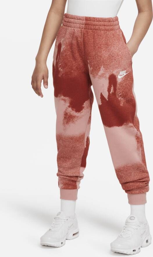 Nike Club Fleece joggingbroek met print voor kids Roze