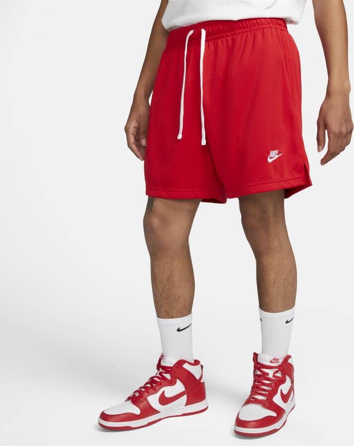 Nike Club Flowshorts met mesh voor heren Rood