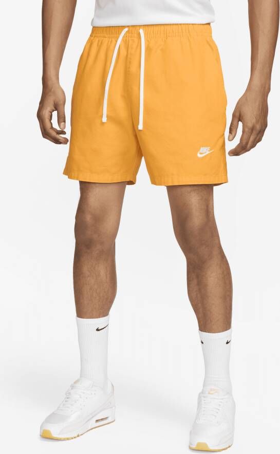 Nike Club geweven flowshorts met wassing voor heren Geel