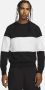 Nike Club herenshirt van sweatstof met kleurblokken en ronde hals Zwart - Thumbnail 1