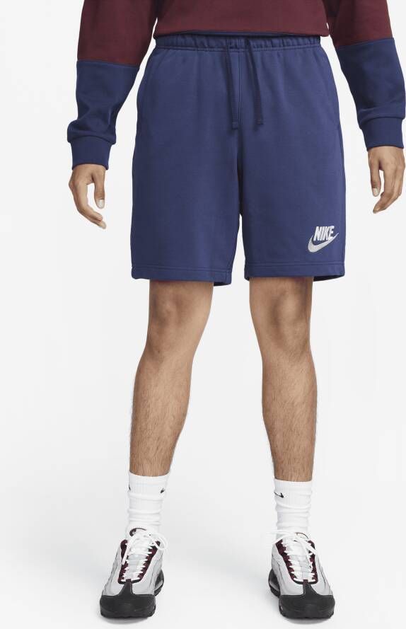 Nike Club herenshorts van sweatstof Blauw