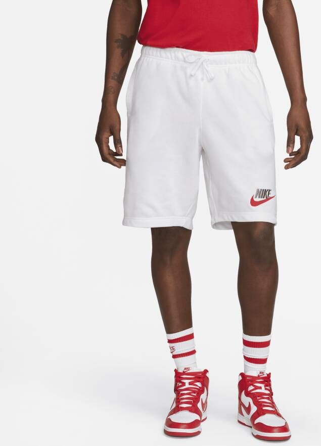 Nike Club herenshorts van sweatstof Wit