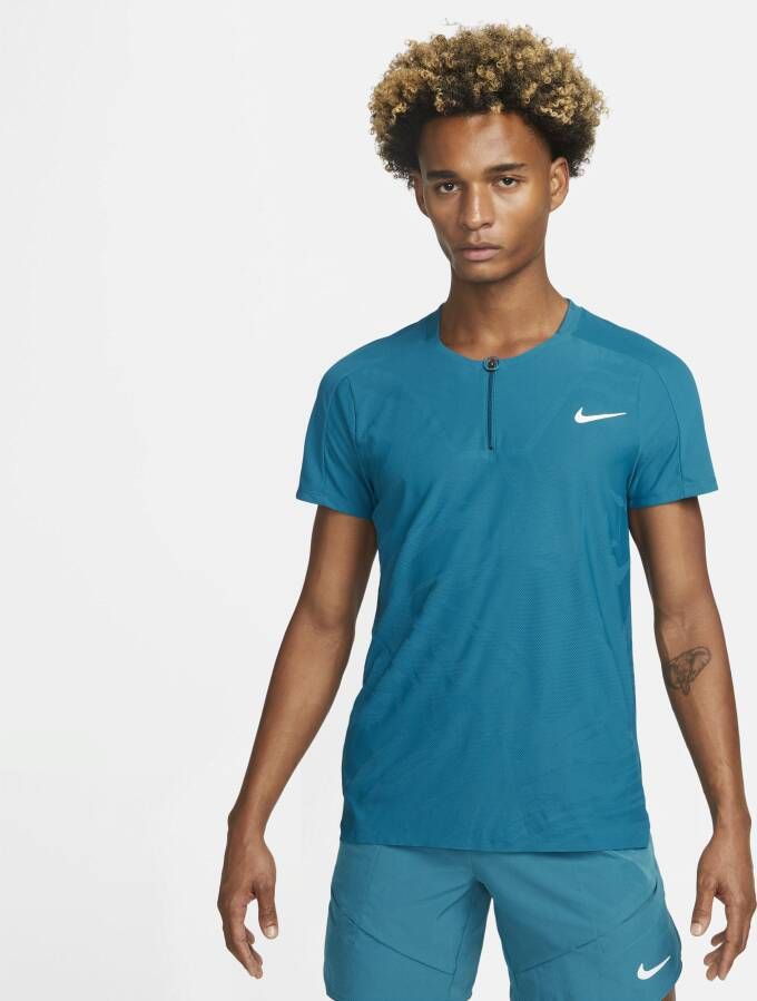 Nike Court Dri-FIT ADV Slam Tennispolo voor heren Blauw