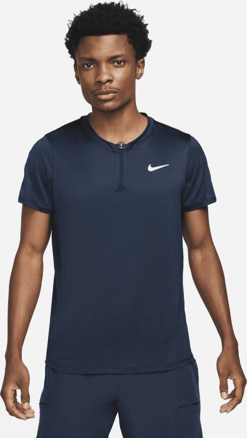 Nike Court Dri-FIT Advantage Tennispolo voor heren Blauw