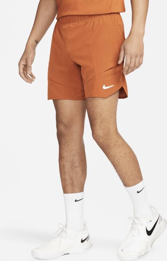 Nike Court Dri-FIT Advantage Tennisshorts voor heren (18 cm) Bruin