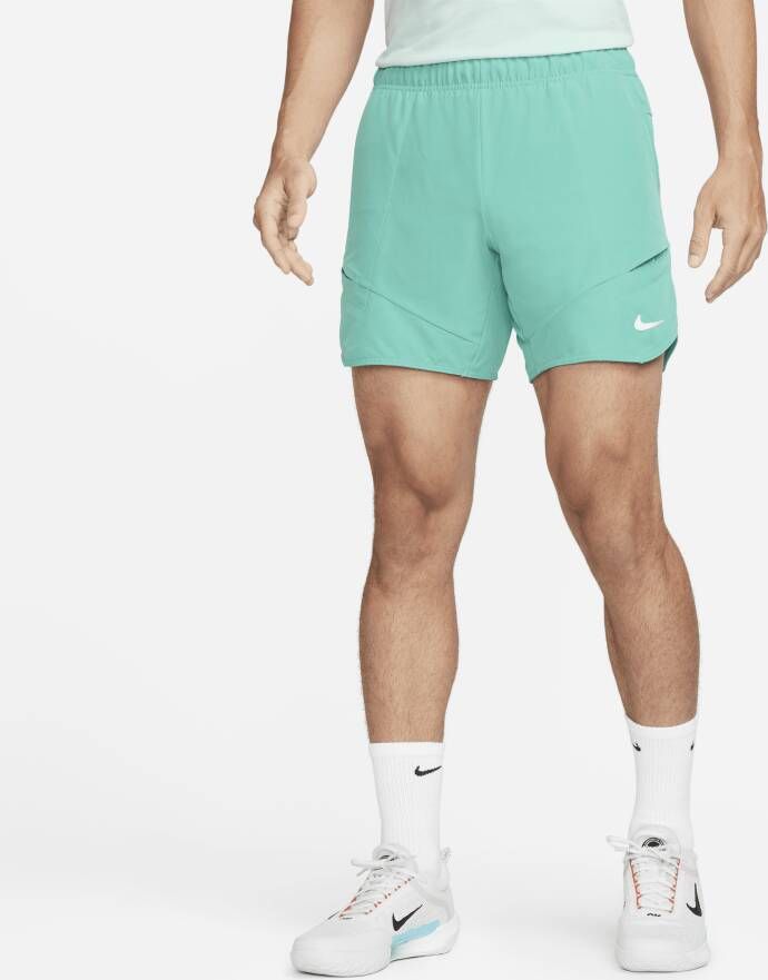 Nike Court Dri-FIT Advantage Tennisshorts voor heren (18 cm) Groen