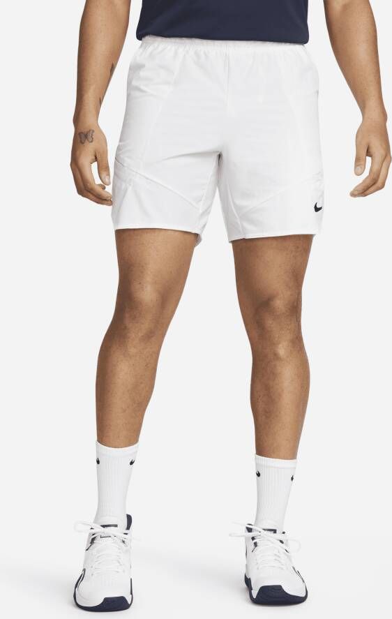 Nike Court Dri-FIT Advantage Tennisshorts voor heren (18 cm) Wit