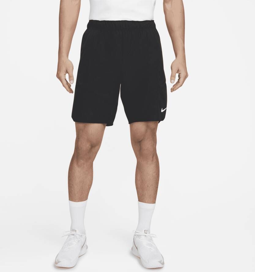 Nike Court Dri-FIT Advantage Tennisshorts voor heren Zwart