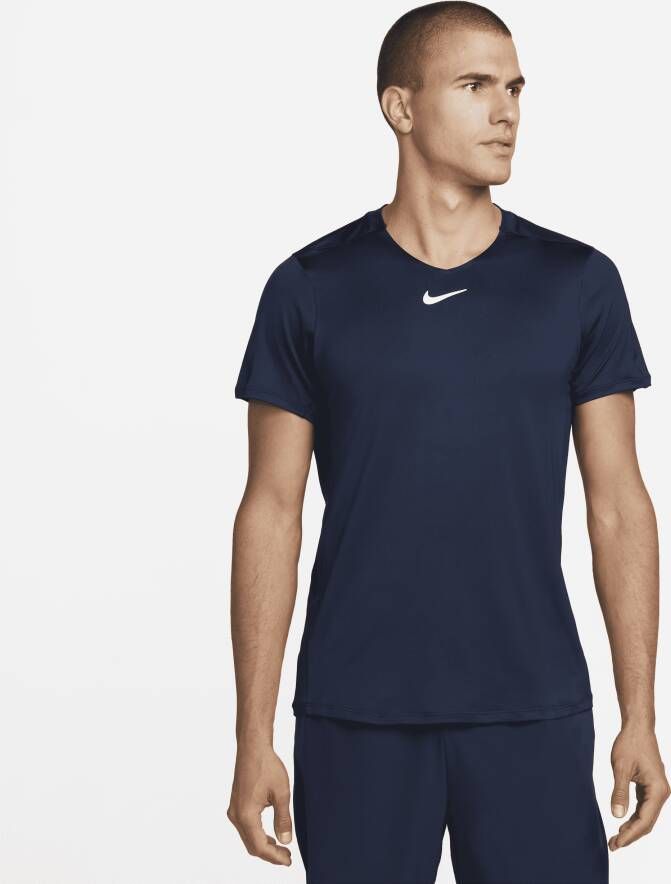 Nike Court Dri-FIT Advantage Tennistop voor heren Blauw