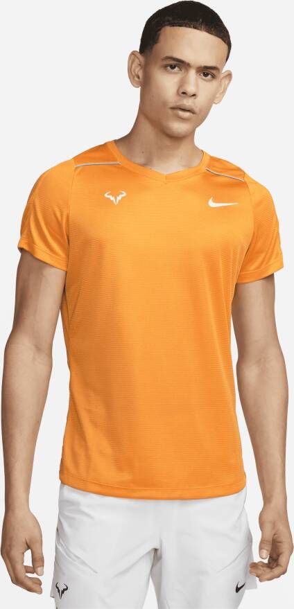 Nike Court Dri-FIT Rafa Challenger Tennistop met korte mouwen voor heren Oranje
