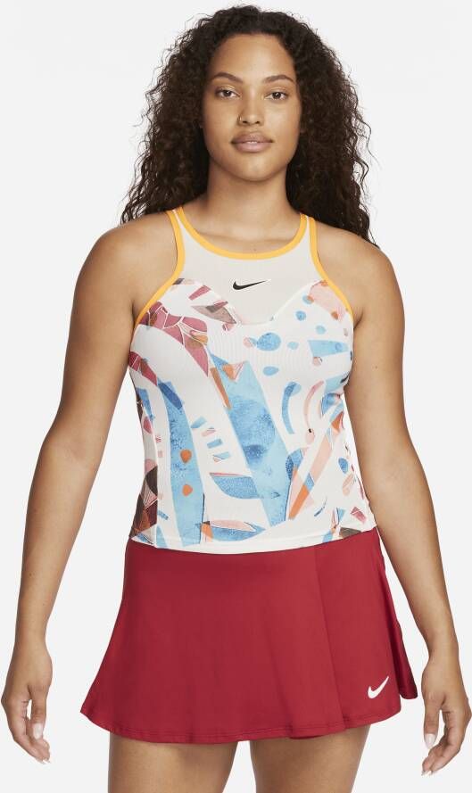 Nike Court Dri-FIT Slam tennistanktop met print voor dames Wit