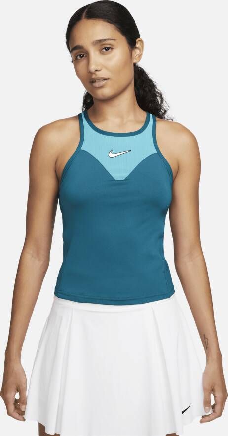 Nike Court Dri-FIT Slam Tennistanktop voor dames Groen