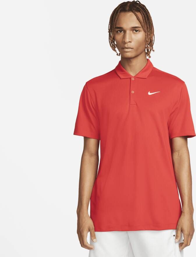 Nike Court Dri-FIT Tennispolo voor heren Rood