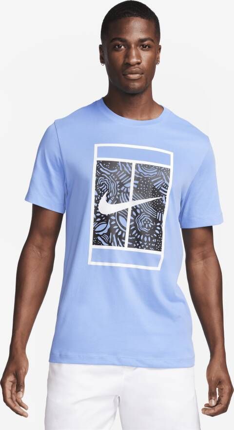 Nike Court Dri-FIT Tennisshirt voor heren Blauw