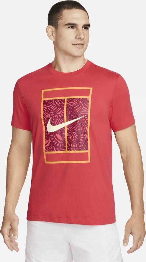 Nike Court Dri-FIT Tennisshirt voor heren Rood
