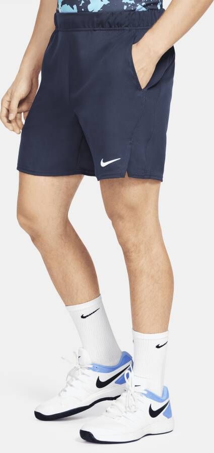 Nike Court Dri-FIT Victory Tennisshorts voor heren (18 cm) Blauw