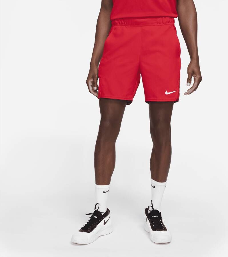 Nike Court Dri-FIT Victory Tennisshorts voor heren (18 cm) Rood