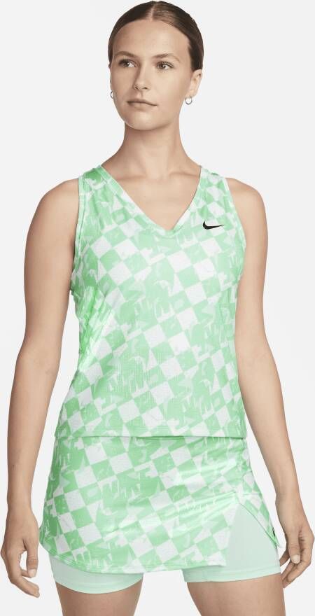 Nike Court Dri-FIT Victory Tennistanktop voor dames Groen