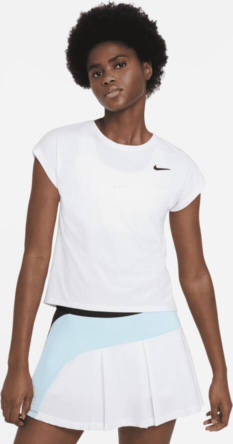 Nike Court Dri-FIT Victory Tennistop met korte mouwen voor dames Wit
