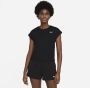 Nike Court Dri-FIT Victory Tennistop met korte mouwen voor dames Zwart - Thumbnail 1
