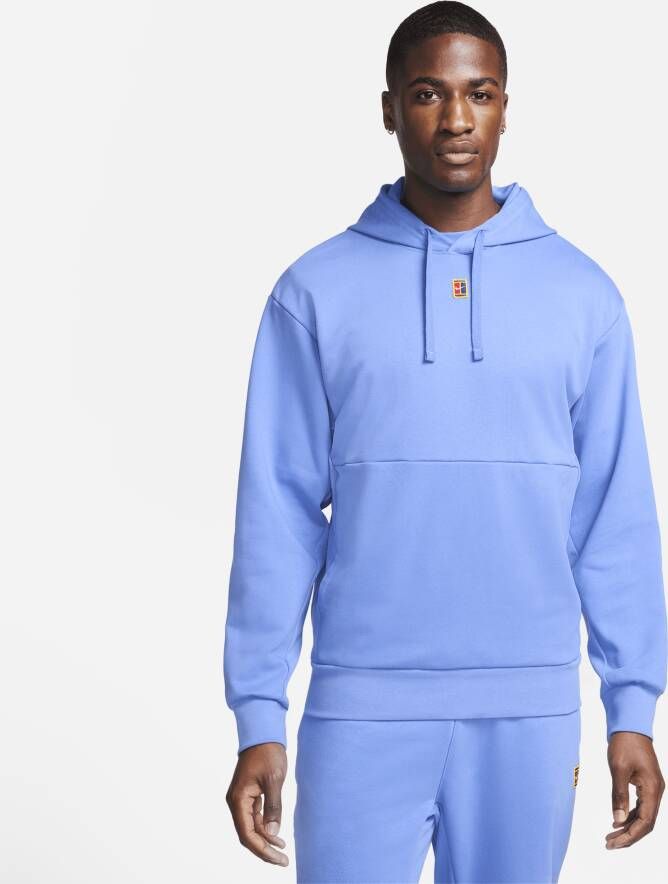 Nike Court Tennishoodie van fleece voor heren Blauw
