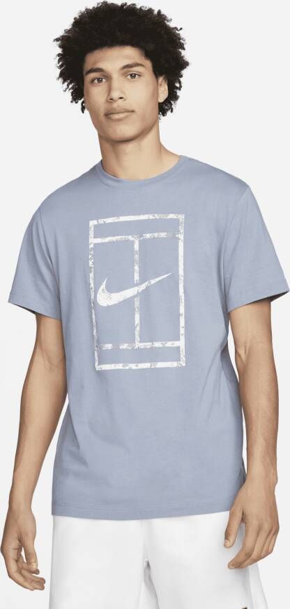 Nike Court Tennisshirt voor heren Grijs