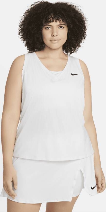 Nike Court Victory Tennistanktop voor dames (Plus Size) Wit