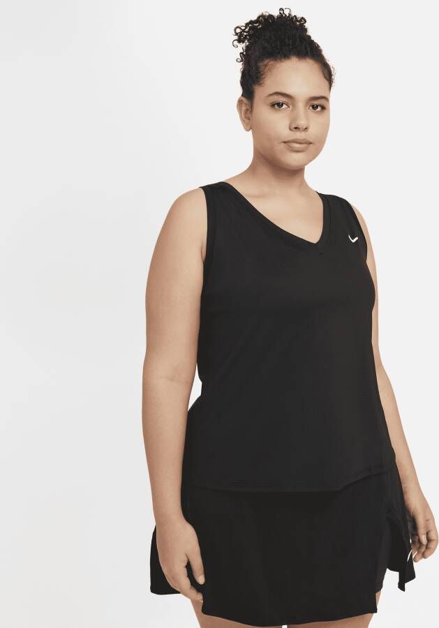 Nike Court Victory Tennistanktop voor dames (Plus Size) Zwart