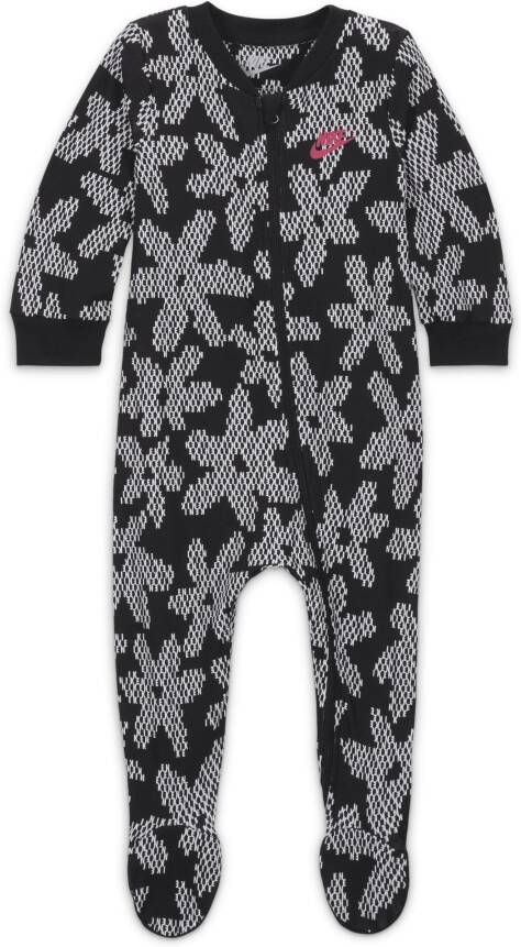 Nike Coverall met voetjes voor baby's (0-9 maanden) Zwart