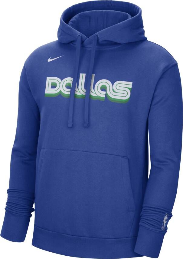 Nike Dallas Mavericks City Edition NBA-fleecehoodie voor heren Blauw