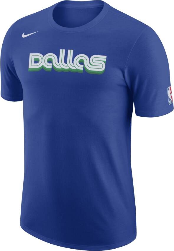 Nike Dallas Mavericks City Edition NBA-herenshirt met logo Blauw