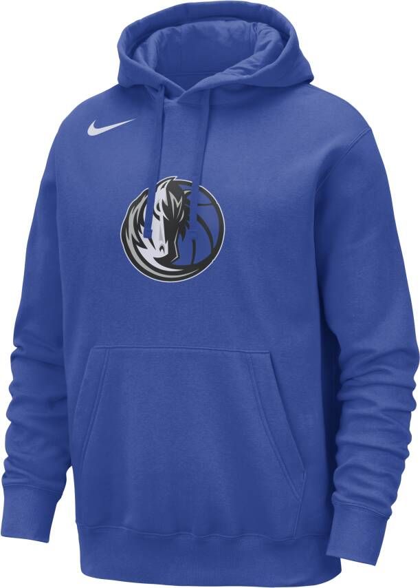 Nike Dallas Mavericks Basketbal Team Feest Hoodie Blue Heren