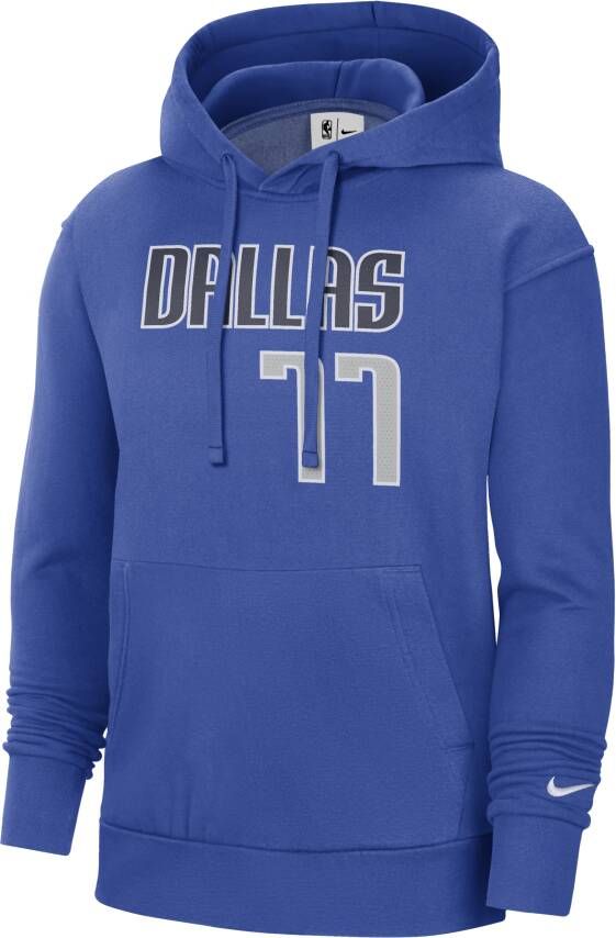 Nike Dallas Mavericks Essential NBA-fleecehoodie voor heren Blauw