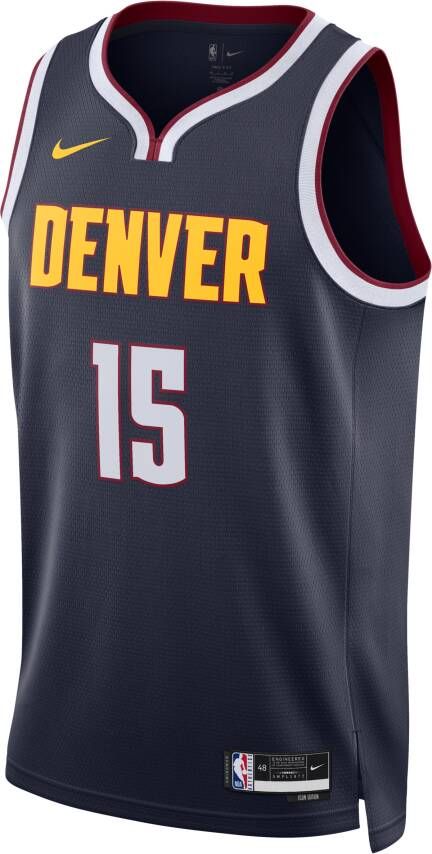 Nike Denver Nuggets Icon Edition 2022 23 Dri-FIT Swingman NBA-jersey voor heren Blauw