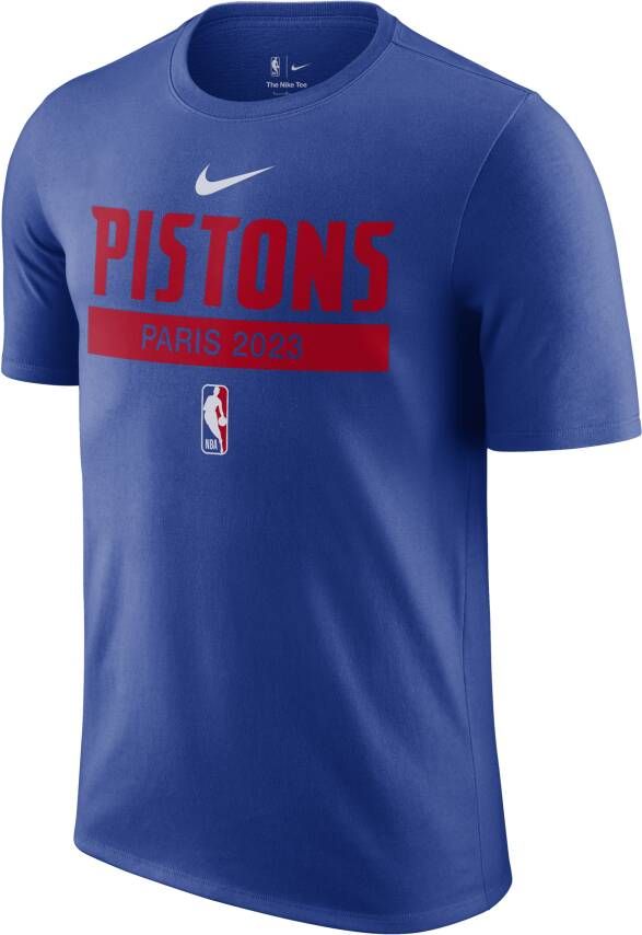 Nike Detroit Pistons 2023 Parijs NBA-herenshirt Blauw