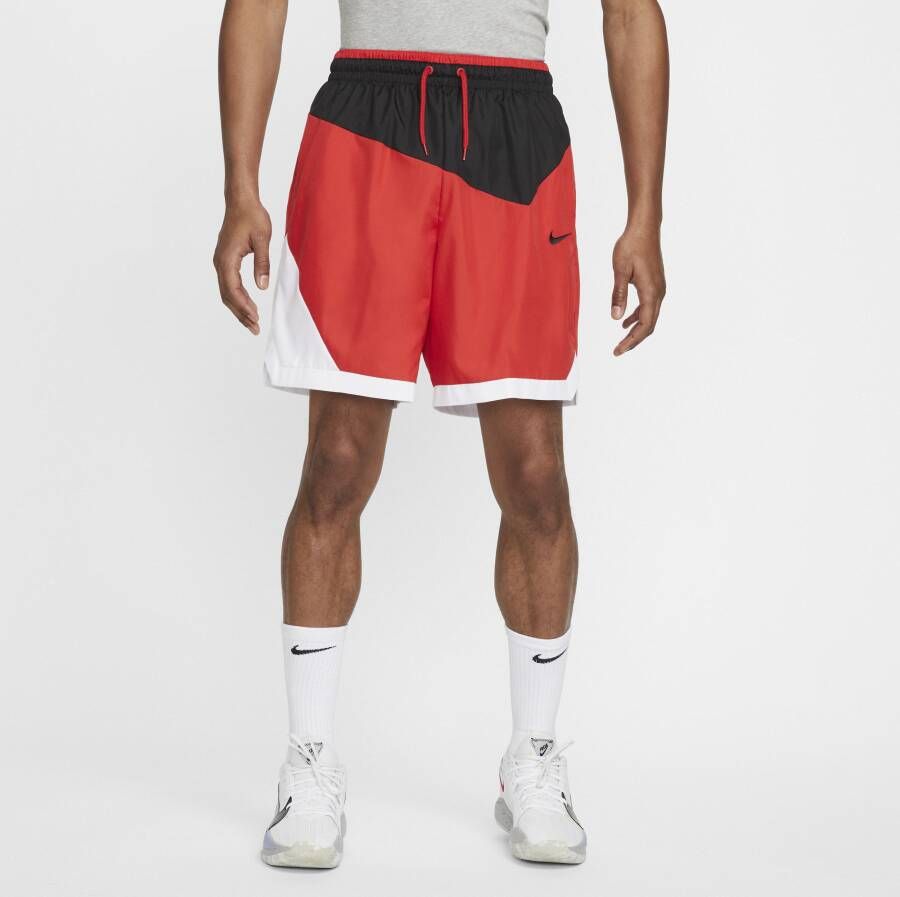 Nike DNA Geweven basketbalshorts voor heren (20 cm) Zwart