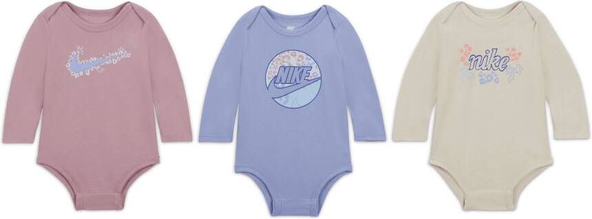 Nike Doodle Dreamer Rompertje voor baby's (3-6 maanden 3 stuks) Paars