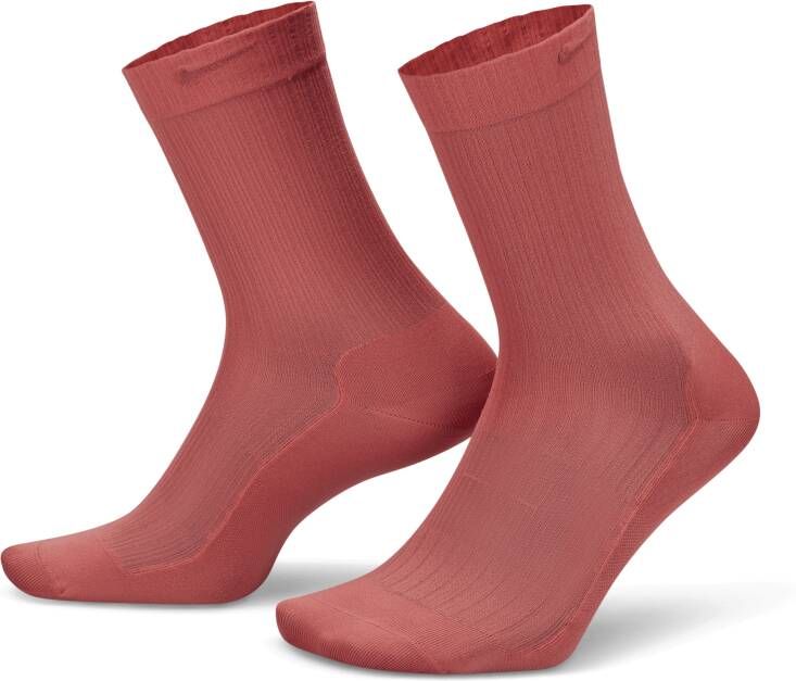 Nike Doorschijnende crew sokken voor dames (1 paar) Rood