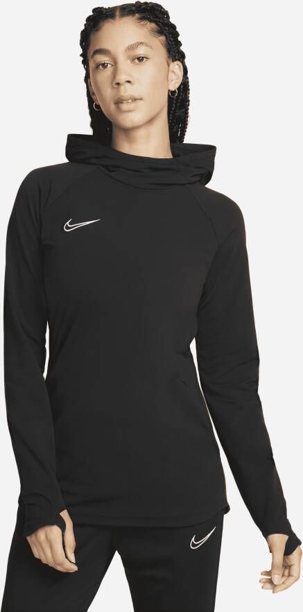 Nike Dri-FIT Academy Hoodie voor dames Zwart