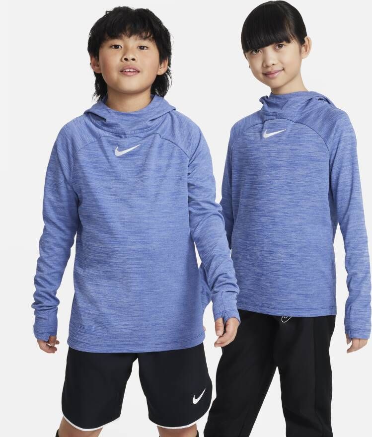 Nike Dri-FIT Academy Voetbalhoodie voor kids Blauw