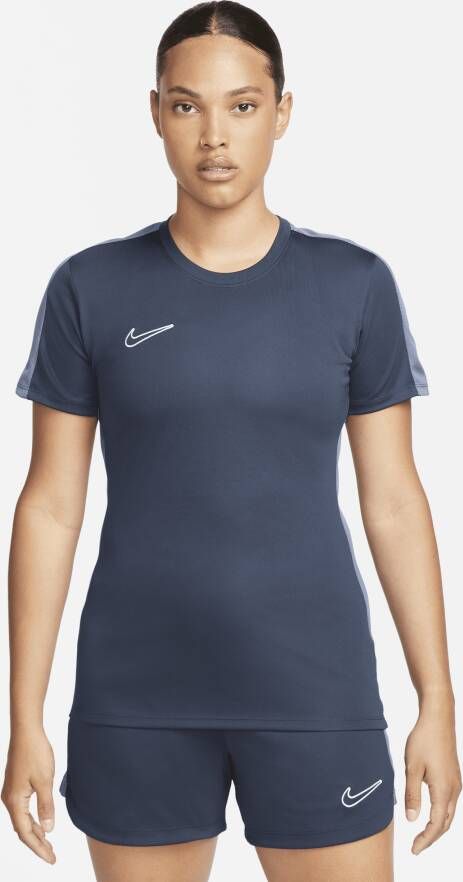 Nike Dri-FIT Academy Voetbaltop met korte mouwen voor dames Blauw