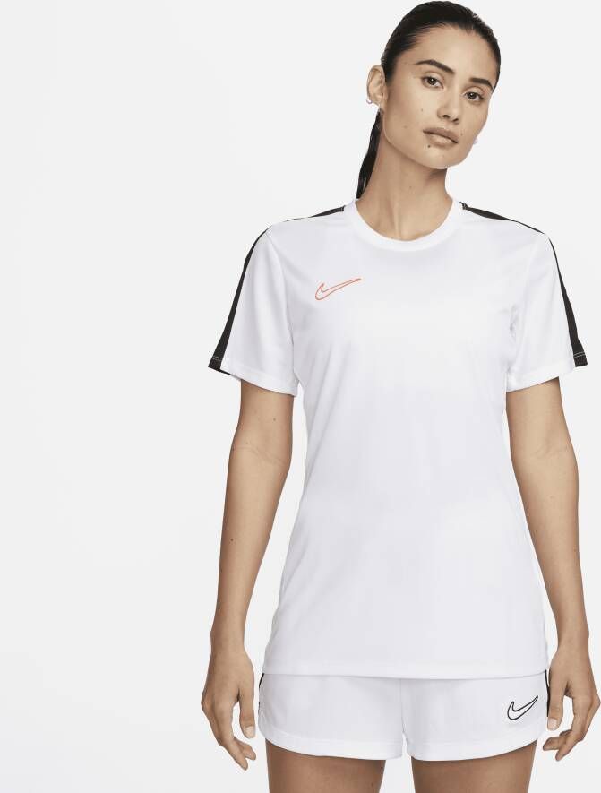 Nike Dri-FIT Academy Voetbaltop met korte mouwen voor dames Wit