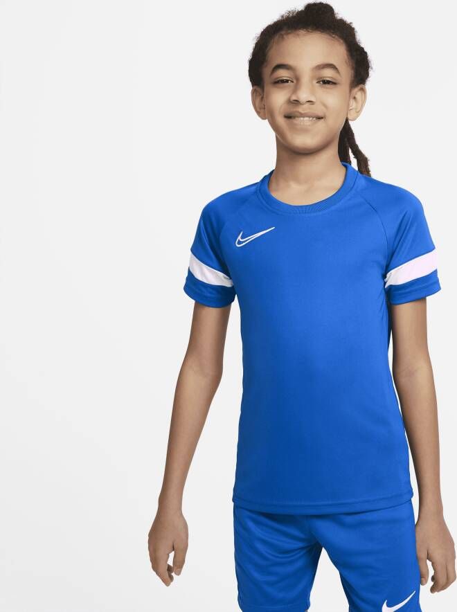 Nike Dri-FIT Academy Voetbaltop met korte mouwen voor kids Blauw