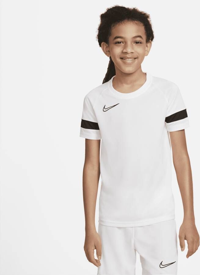 Nike Dri-FIT Academy Voetbaltop met korte mouwen voor kids Wit