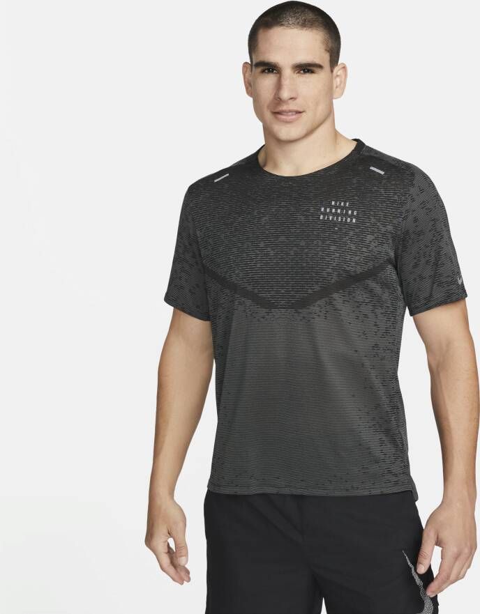 Nike Dri-FIT ADV Run Division Techknit Hardlooptop met korte mouwen voor heren Zwart
