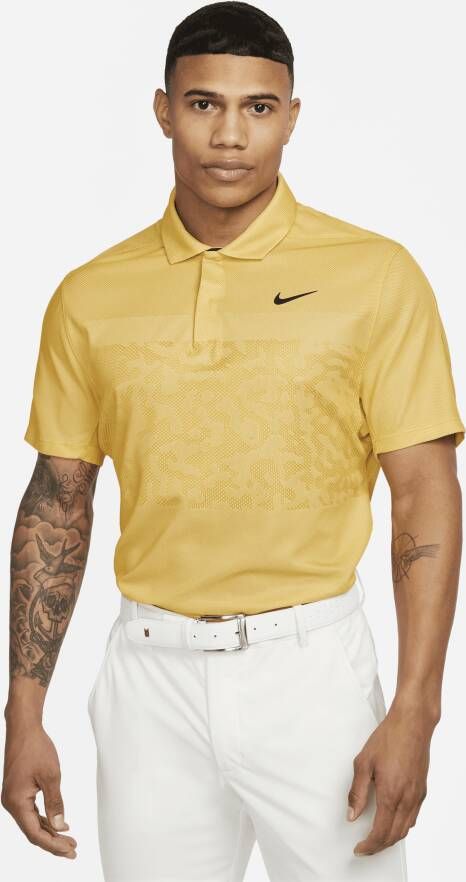Nike Dri-FIT ADV Tiger Woods Golfpolo voor heren Geel