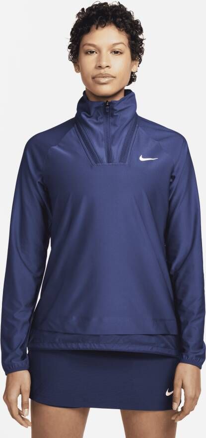 Nike Dri-FIT ADV Tour Golfhoodie met korte rits voor dames Blauw